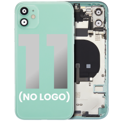 Back Housing W/ Small Components Pre-Installed Compatible For iPhone 11 (No Logo) (Aftermarket Plus) (Green)