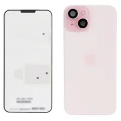 Back Glass With Steel Plate With Wireless NFC Charging MagSafe Magnet &amp; Flashlight Flex Compatible For IPhone 15 (Genuine OEM) (Pink)