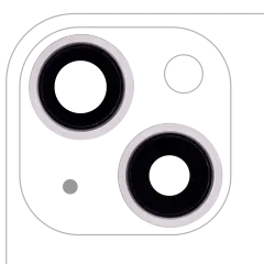 Back Camera Lens With Bracket  & Bezel Compatible For iPhone 13 / 13 Mini  ( 2 Piece) (Aftermarket Plus) (Pink)