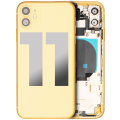 Back Housing W/ Small Components Pre-Installed Compatible For iPhone 11 (Used OEM Pull: Grade A) (Yellow)