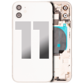 Back Housing W/ Small Components Pre-Installed Compatible For iPhone 11 (Used OEM Pull: Grade C) (White)