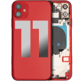 Back Housing W/ Small Components Pre-Installed Compatible For iPhone 11 (Used OEM Pull: Grade A) (Red)