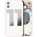 Back Housing W/ Small Components Pre-Installed Compatible For iPhone 11 (Used OEM Pull: Grade B) (White)