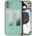 Back Housing W/ Small Components Pre-Installed Compatible For iPhone 11 (Used OEM Pull: Grade C) (Green)