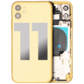 Back Housing W/ Small Components Pre-Installed Compatible For iPhone 11 (Used OEM Pull: Grade C) (Yellow)