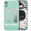 Back Housing W/ Small Components Pre-Installed Compatible For iPhone 11 (No Logo) (Aftermarket Plus) (Green)