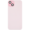 Back Glass With Steel Plate With Wireless NFC Charging MagSafe Magnet & Flashlight Flex Compatible For iPhone 15 Plus (Used OEM Pull: Grade A) (Pink)