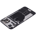 Back Glass With Steel Plate With Wireless NFC Charging MagSafe Magnet & Flashlight Flex Compatible For iPhone 15 Plus (Used OEM Pull: Grade A) (Pink)