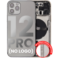 Back Housing W/ Small Components Pre-Installed Compatible For iPhone 12 Pro (No Logo) (Aftermarket Plus) (International Version) (Graphite)