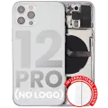 Back Housing W/ Small Components Pre-Installed Compatible For iPhone 12 Pro (No Logo) (Aftermarket Plus) (International Version) (Silver)